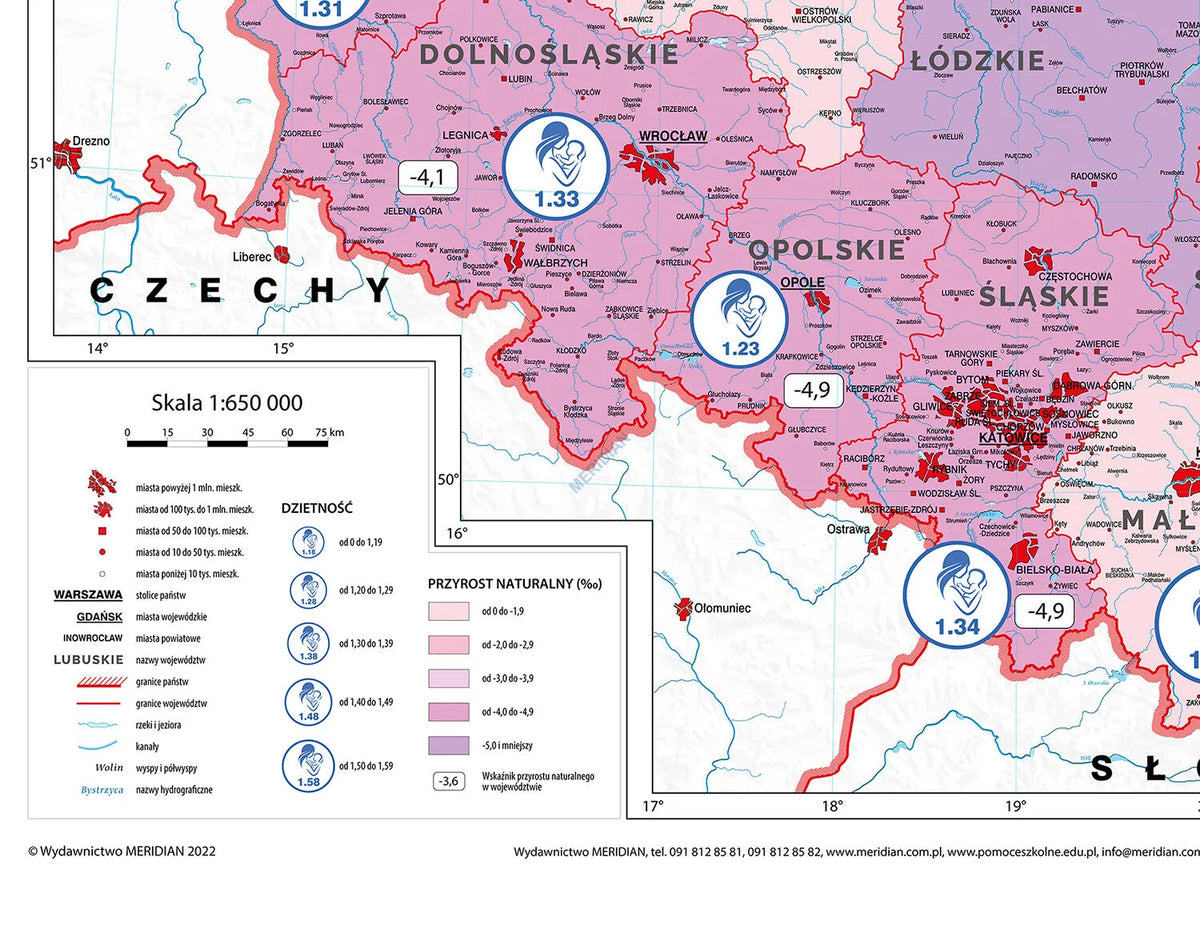 Demografia Polski - mapa ścienna - zdjęcie 3