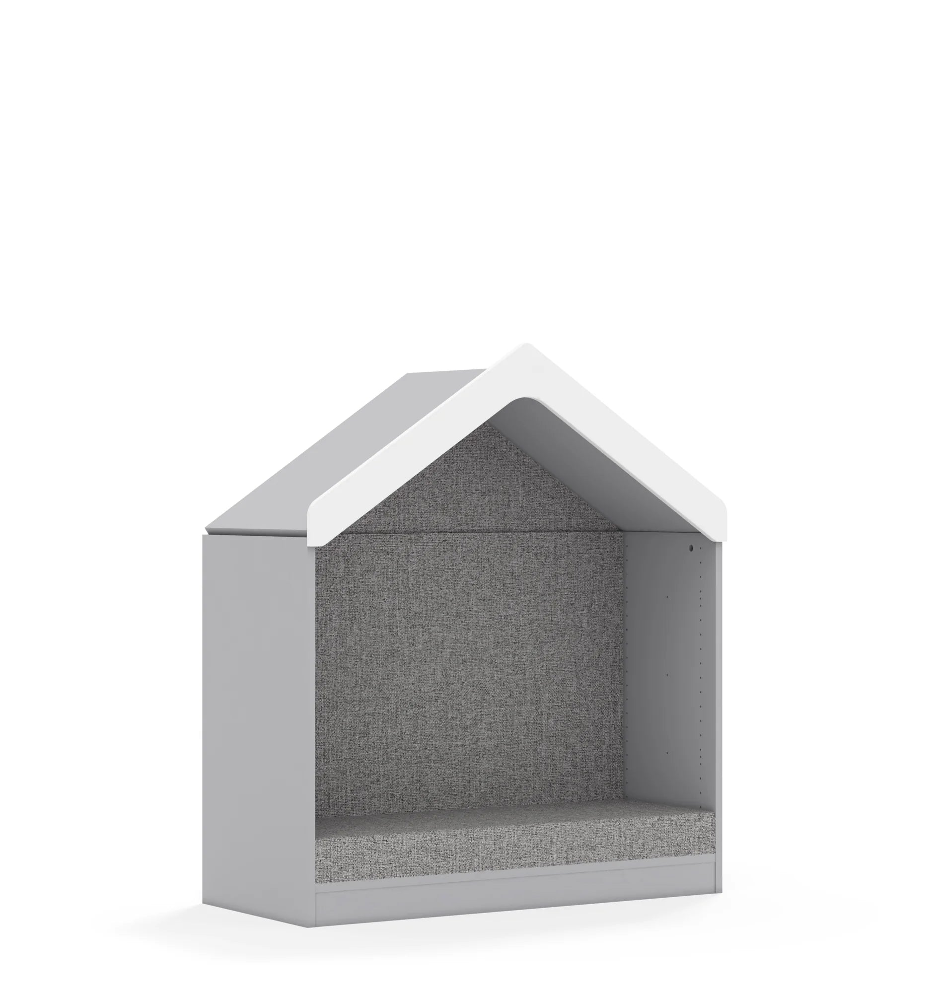 Domek tapicerowany BLOX 110 2P z daszkiem 1049x466x1223 – szary