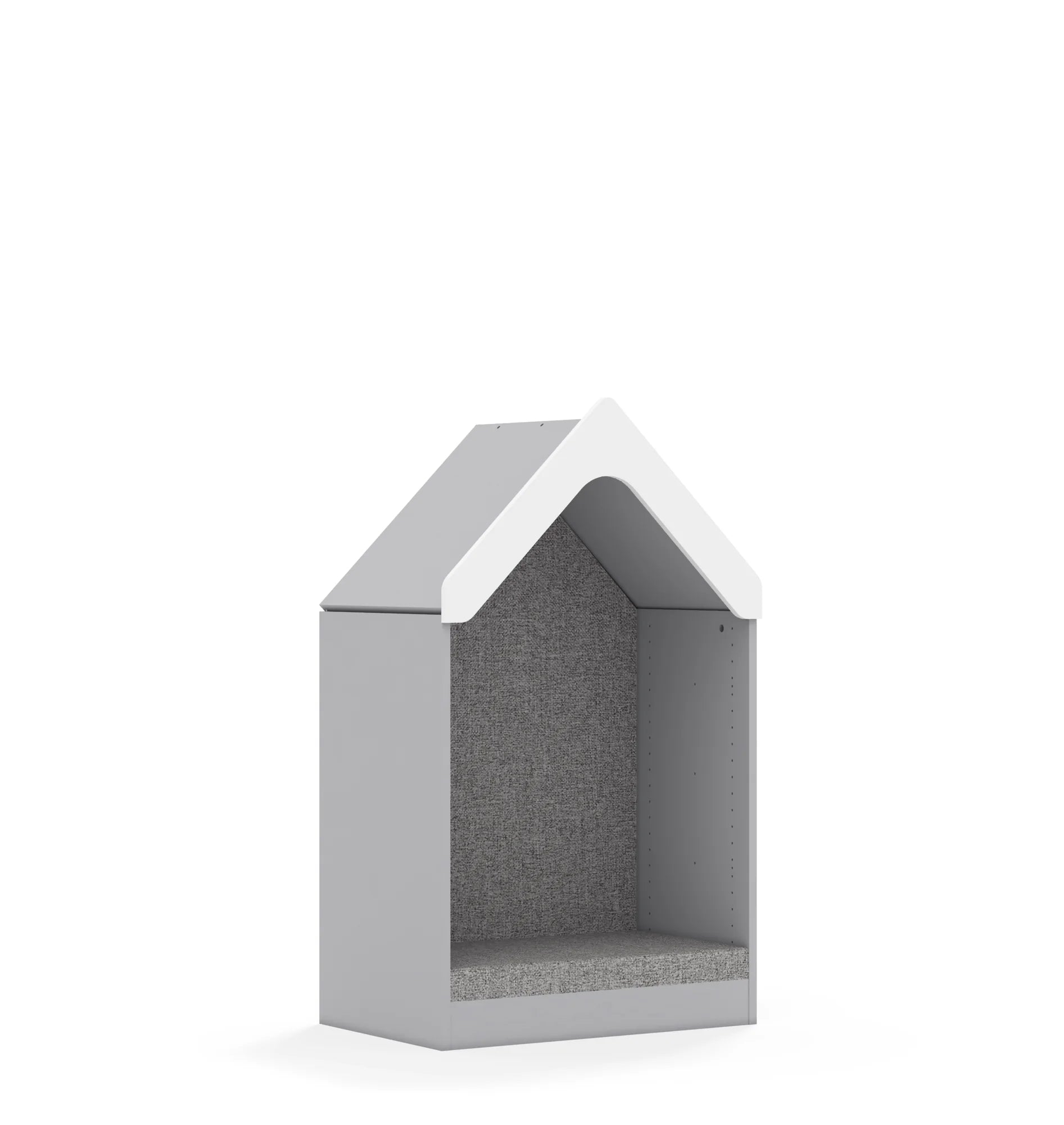 Domek tapicerowany BLOX 70 2P z daszkiem 706x466x1223 – szary