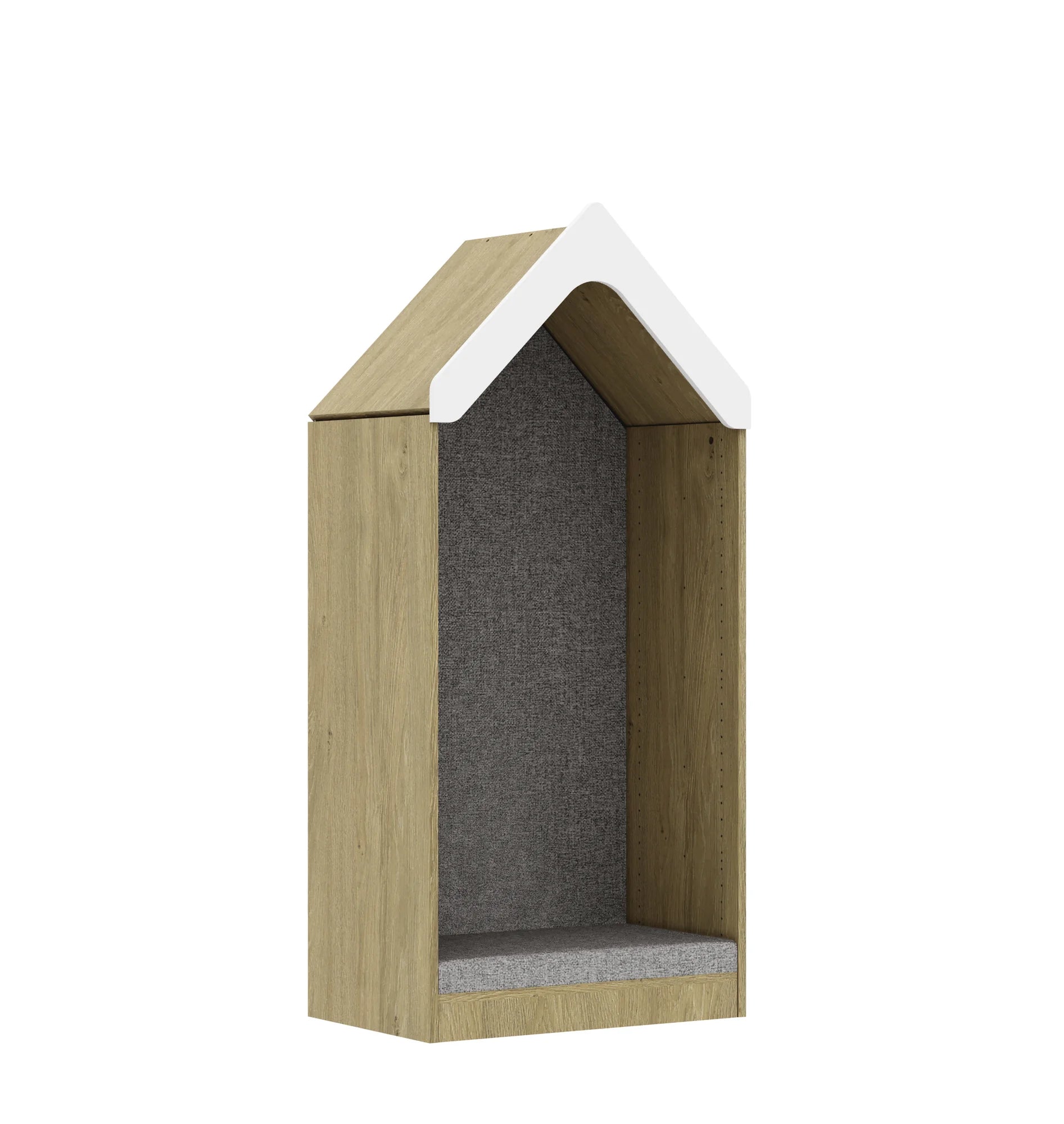 Domek tapicerowany BLOX 70 3P z daszkiem 706x466x1575 – dąb