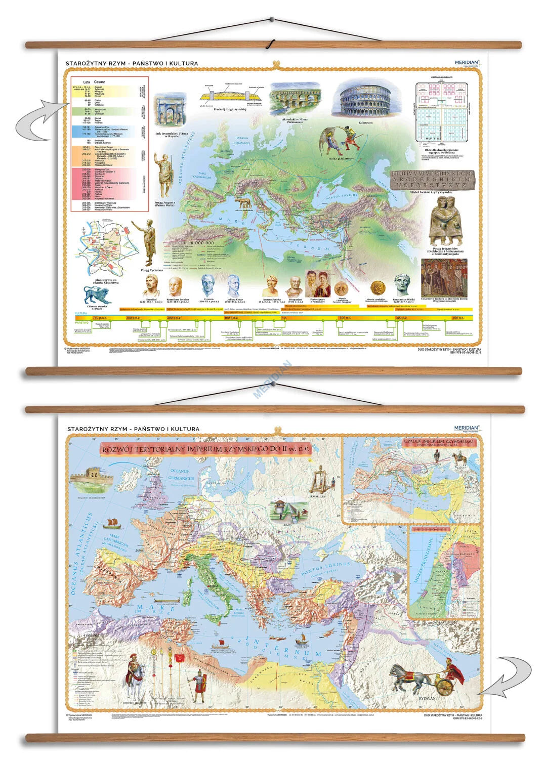 DUO: Starożytny Rzym - państwo i kultura - mapa dwustronna