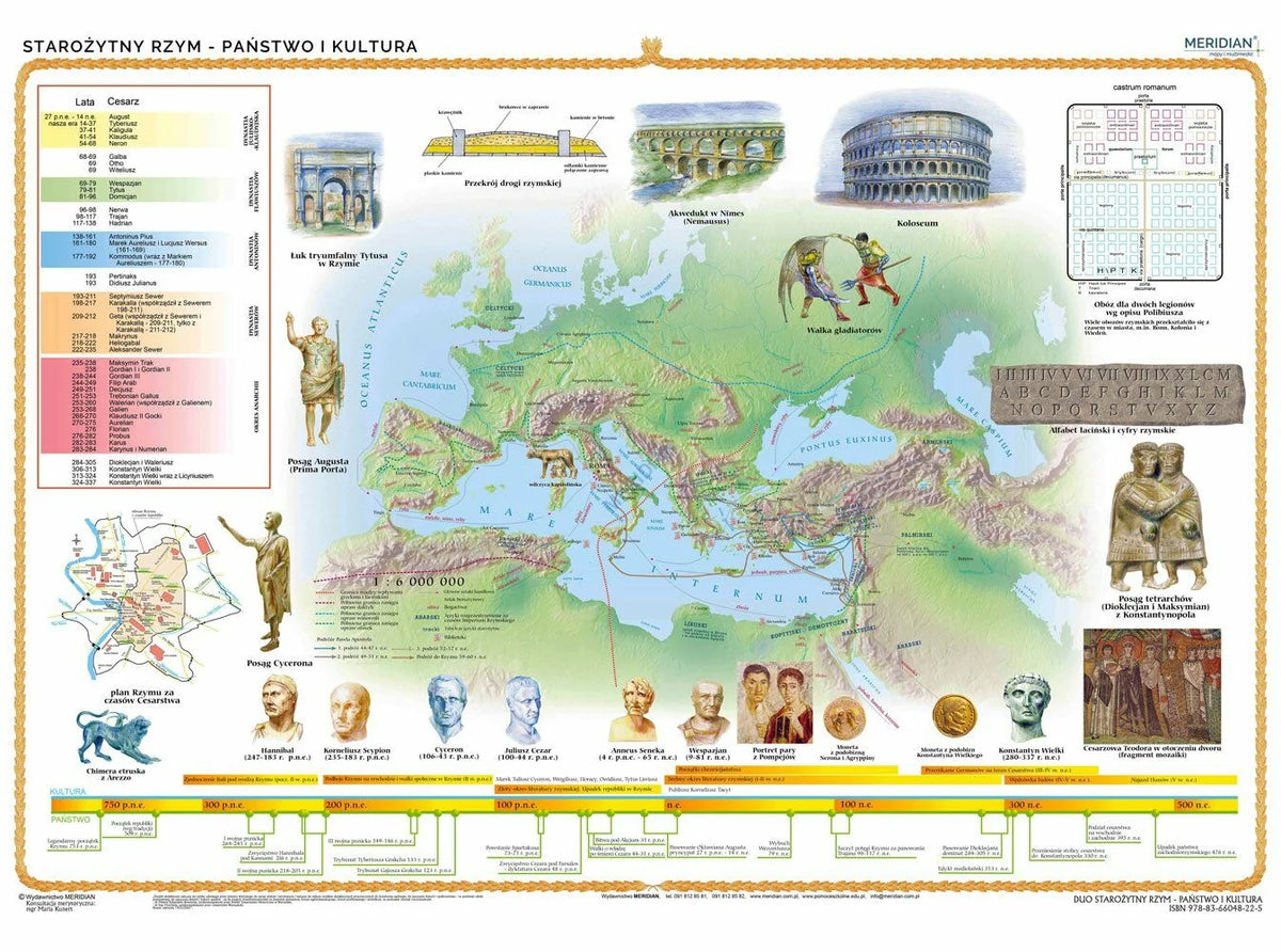 DUO: Starożytny Rzym - państwo i kultura - mapa dwustronna - zdjęcie 3