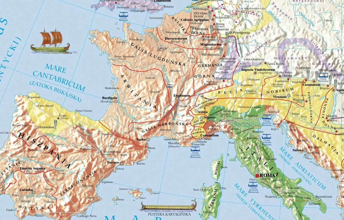 DUO: Starożytny Rzym - państwo i kultura - mapa dwustronna - zdjęcie 7
