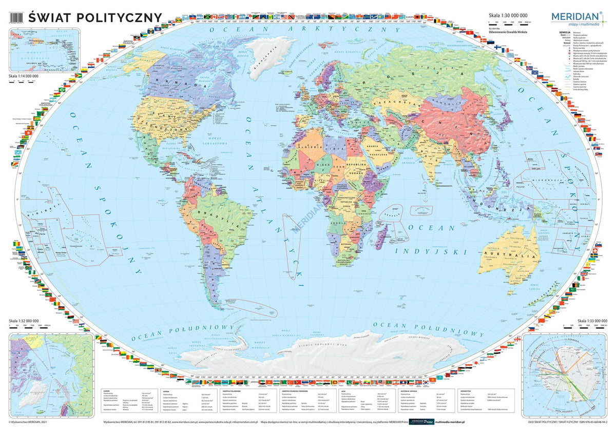 DUO: Świat polityczny / fizyczny z elementami ekologii - mapa dwustronna (2021) - zdjęcie 2