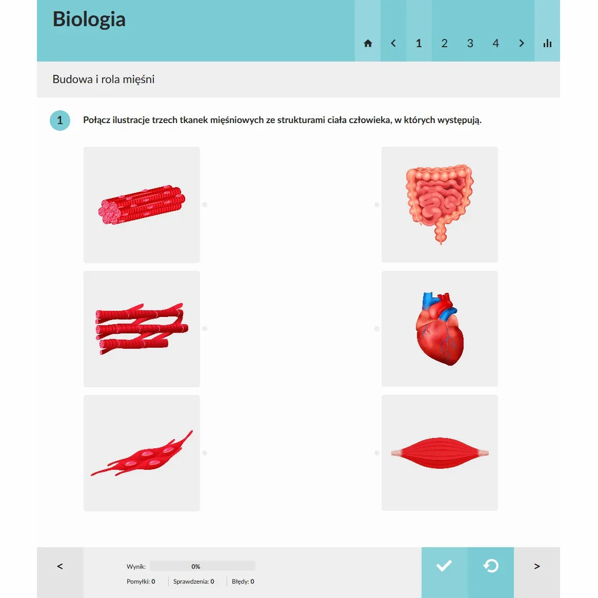 eduPaka Biologia kl. 5-8, przykładowe ćwiczenie 3