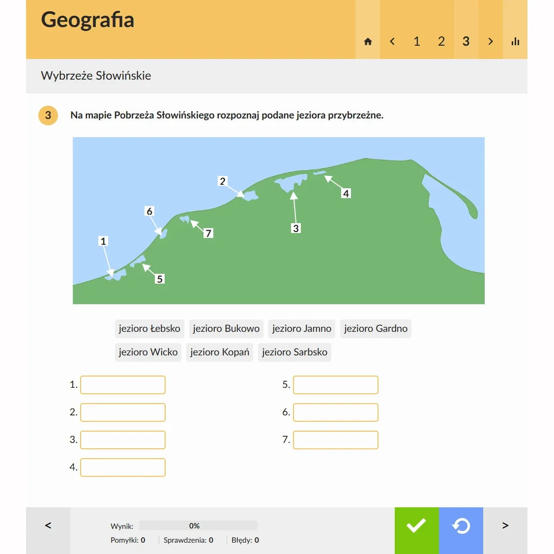 eduPaka Geografia kl. 5-8, przykładowe ćwiczenie 2