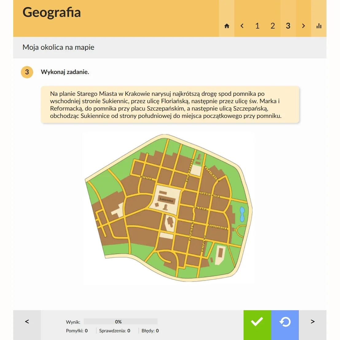 eduPaka Geografia kl. 5-8, przykładowe ćwiczenie 3