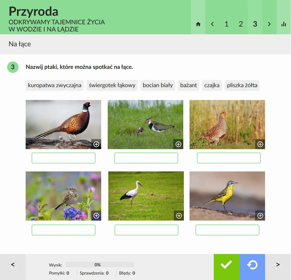 eduPaka Przyroda kl. 4, przykładowe ćwiczenie 2