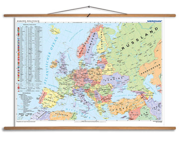 Europa politisch - mapa ścienna w języku niemieckim