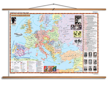 Europa w latach 1919-1939 - mapa ścienna