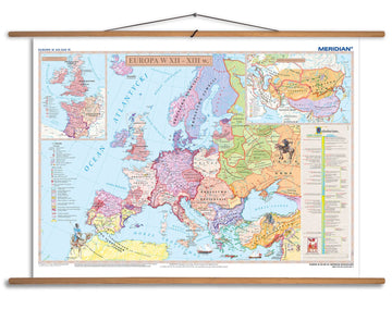Europa w XII-XIII wieku. Imperium mongolskie w XIII wieku - mapa ścienna