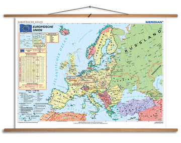 Europäische Union (neuste Fassung) - mapa ścienna w języku niemieckim