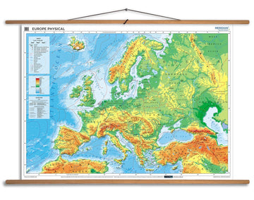Europe physical - mapa ścienna w języku angielskim