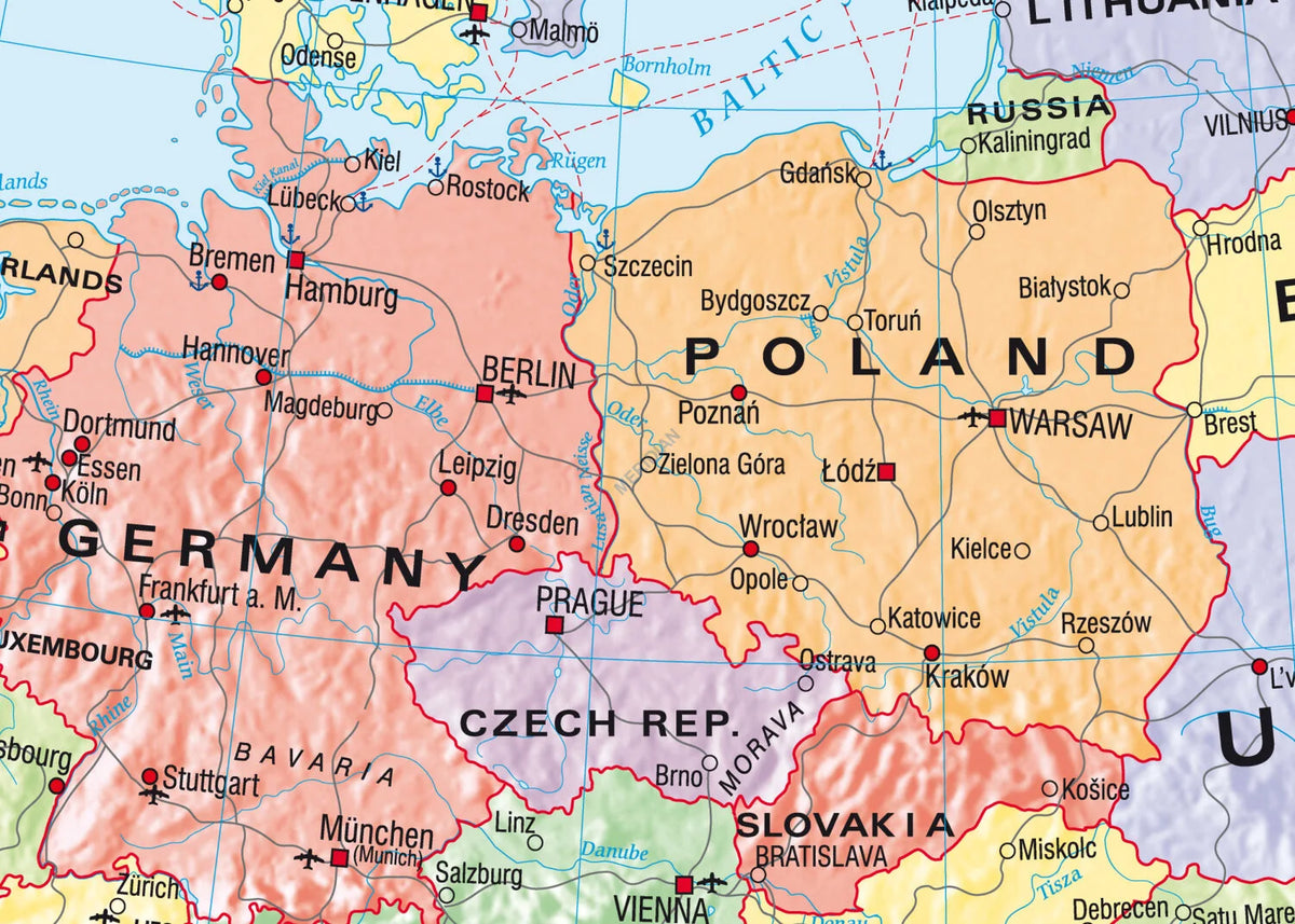 Europe political map - mapa ścienna w języku angielskim - zdjęcie 2
