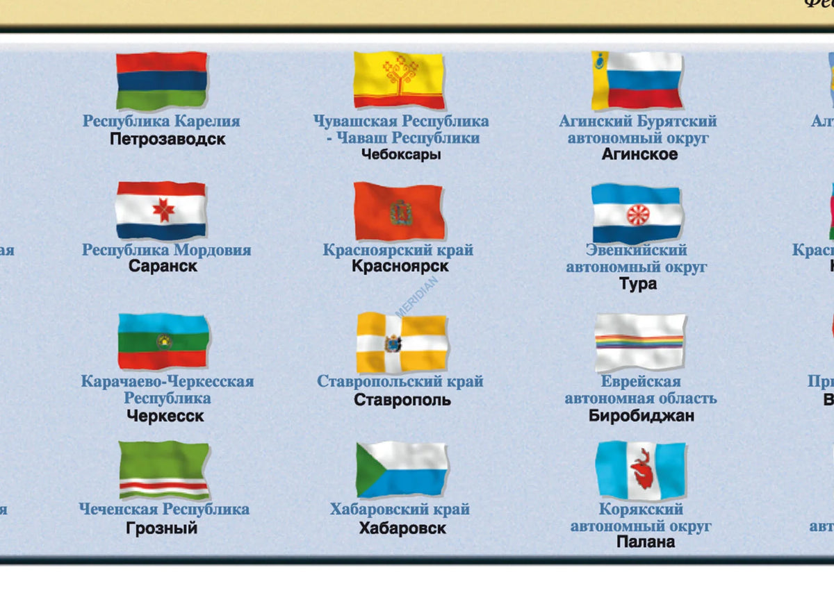 Federacja Rosyjska - mapa polityczna w języku rosyjskim - zdjęcie 3