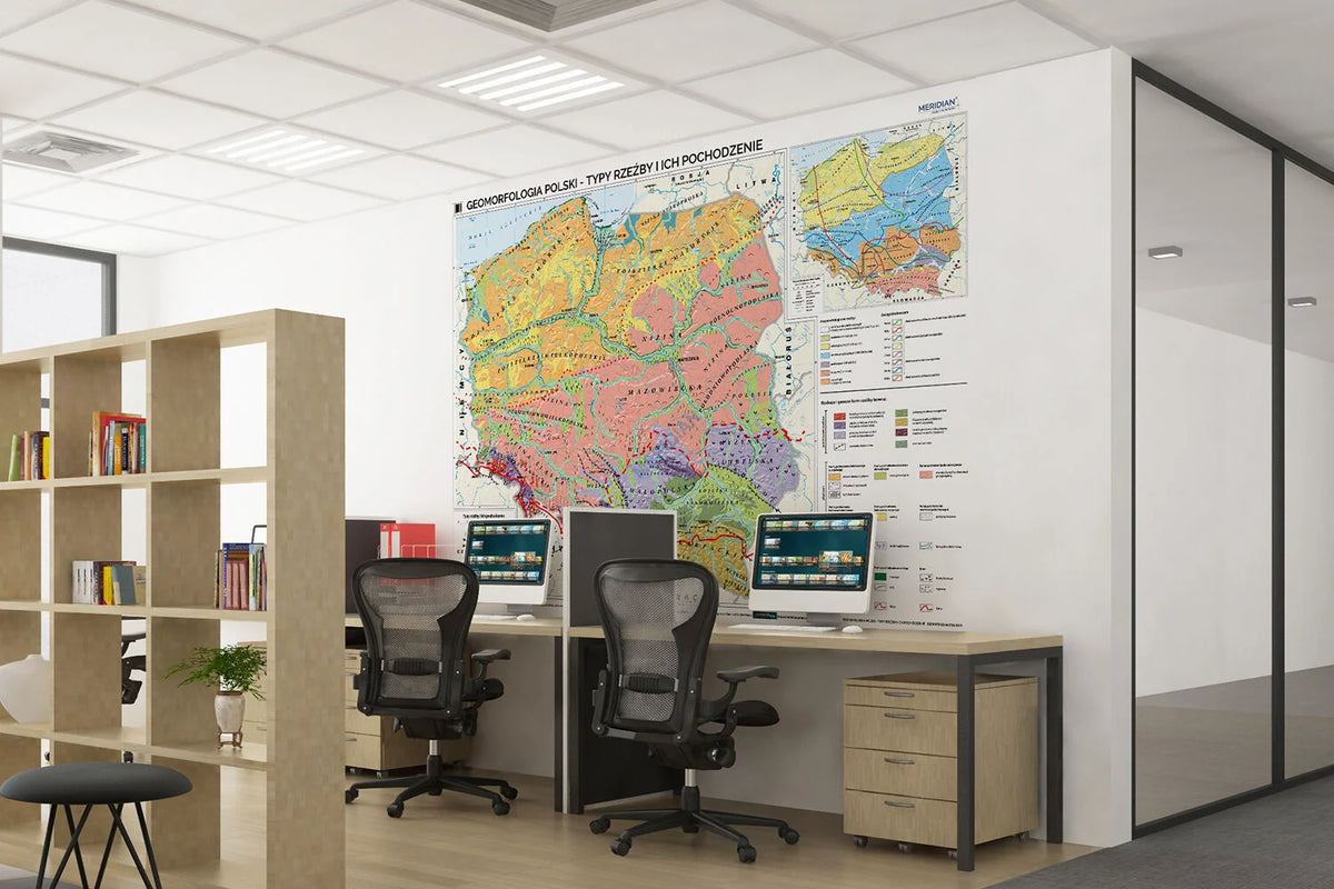 Geomorfologia Polski - typy rzeźby i ich pochodzenie - mapa ścienna - zdjęcie 5