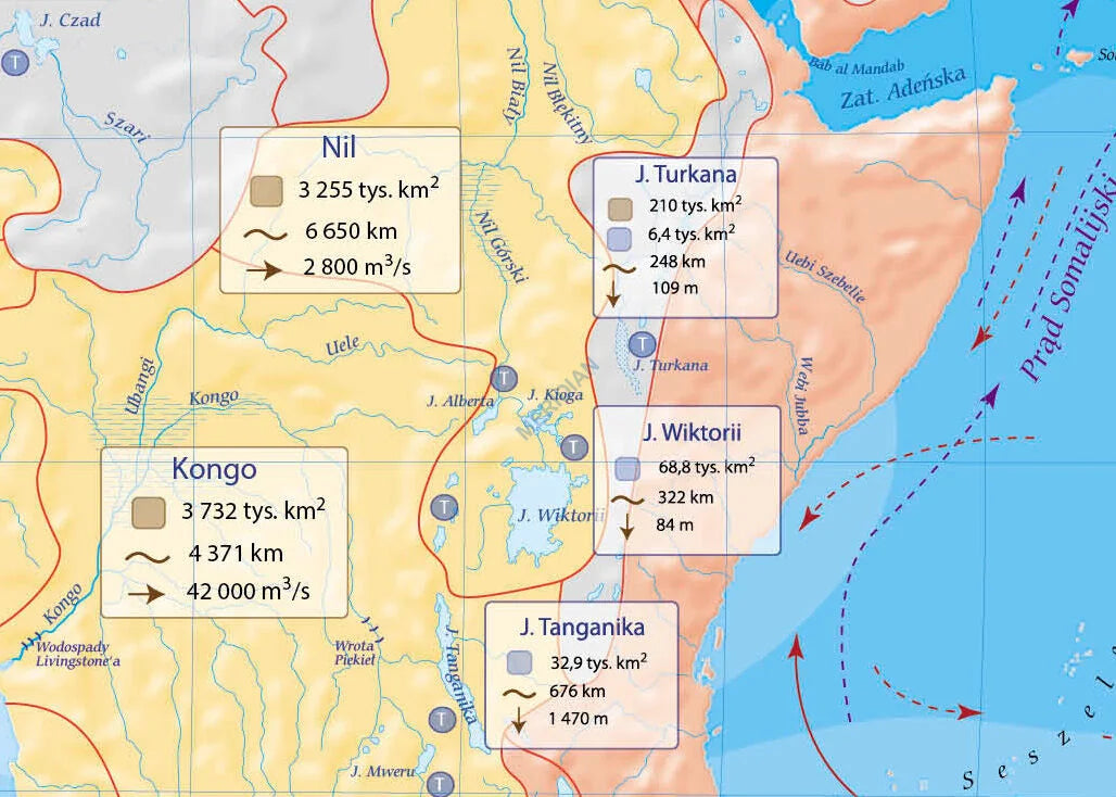 Hydrografia świata - mapa ścienna - zdjęcie 2