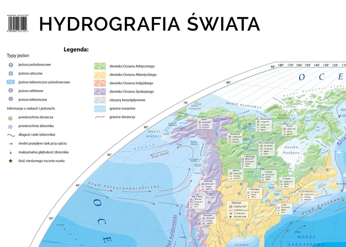 Hydrografia świata - mapa ścienna - zdjęcie 3