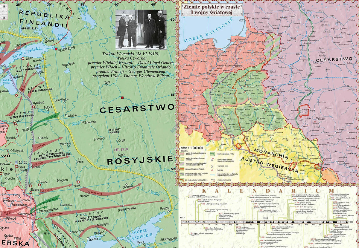 I Wojna Światowa 1917-18 - mapa ścienna - zdjęcie 3