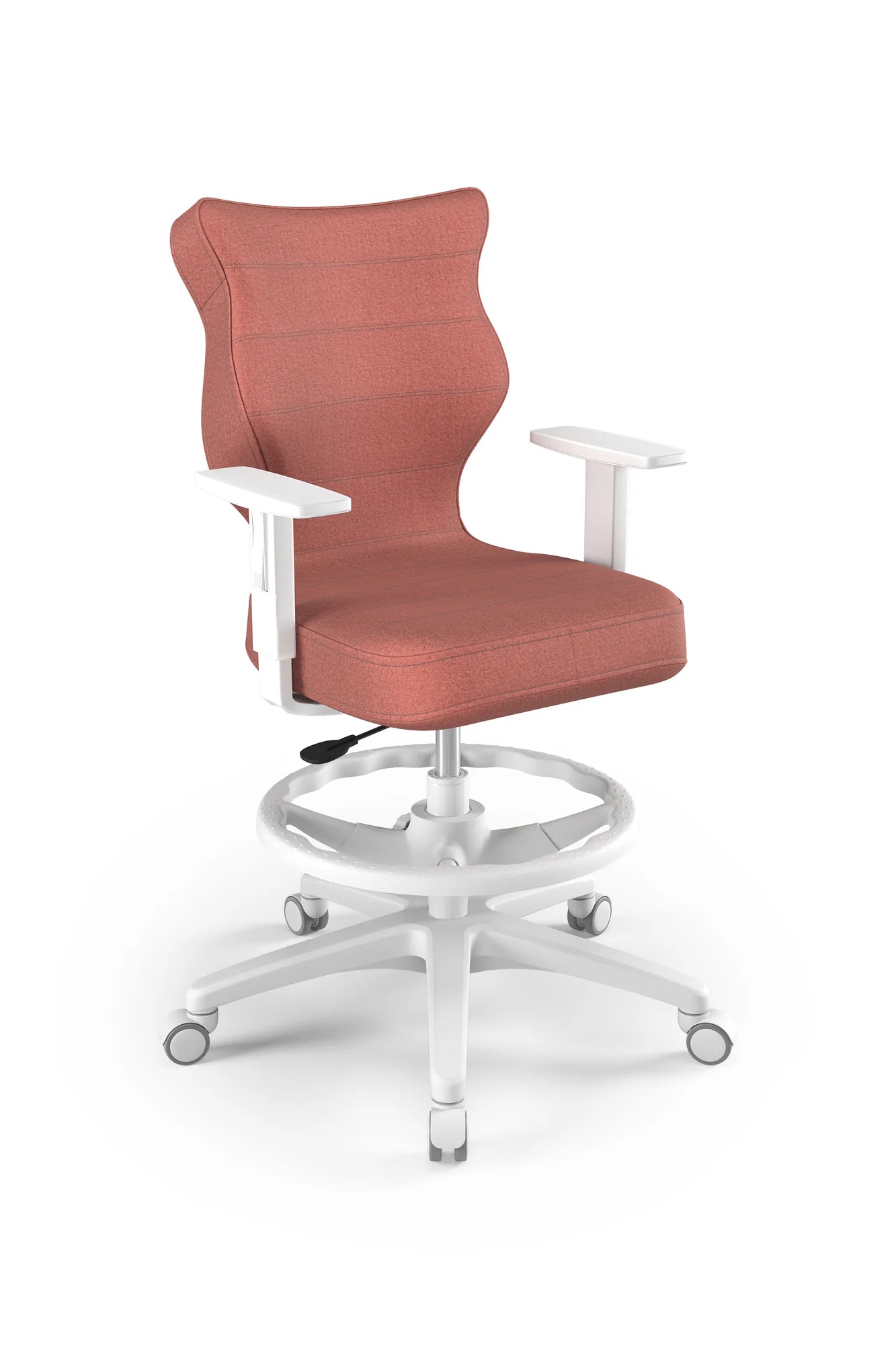 Krzesło młodzieżowe Duo z podnóżkiem – Biały / Monolith 08