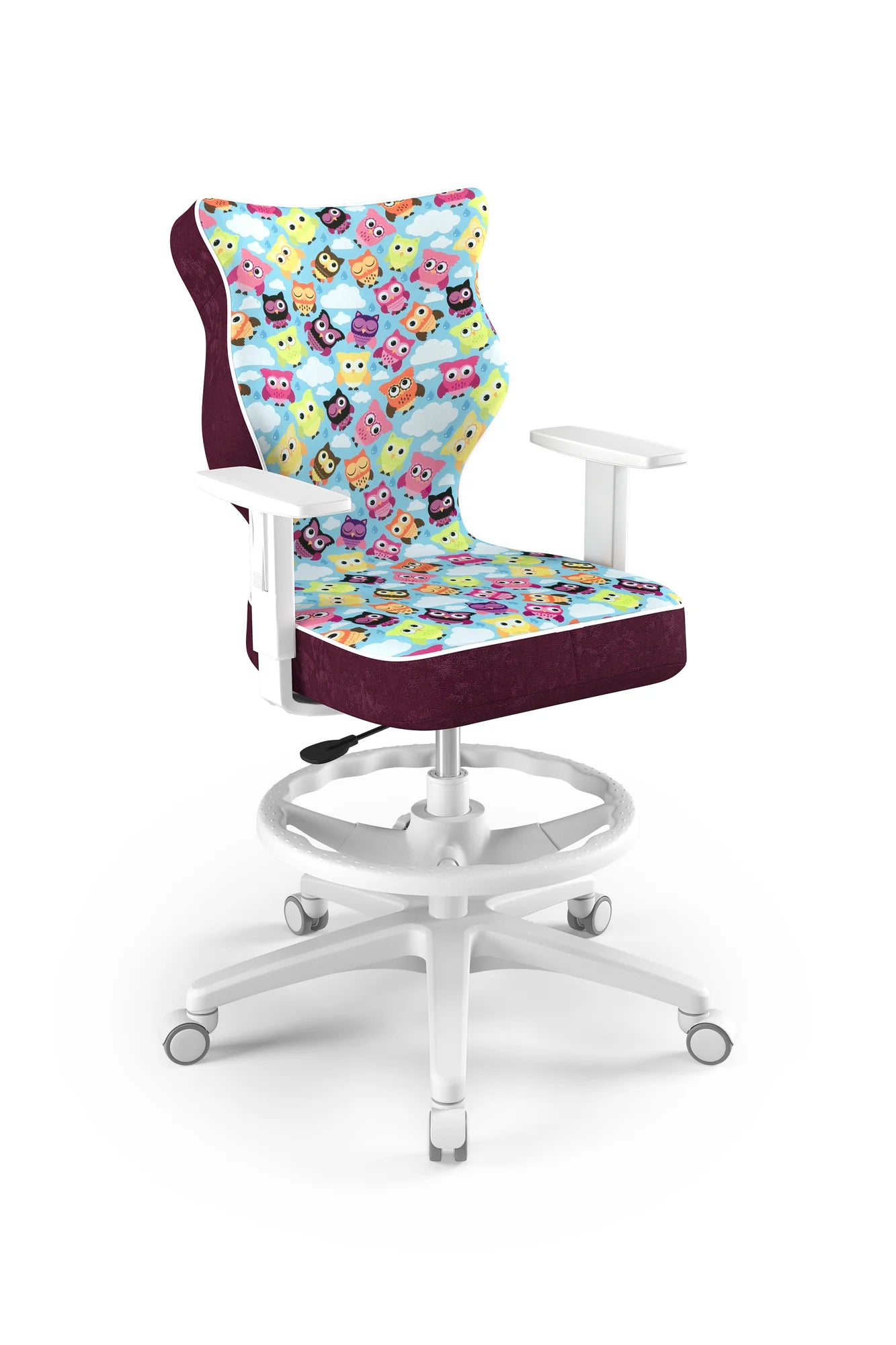 Krzesło młodzieżowe Duo z podnóżkiem – Biały / Storia 32