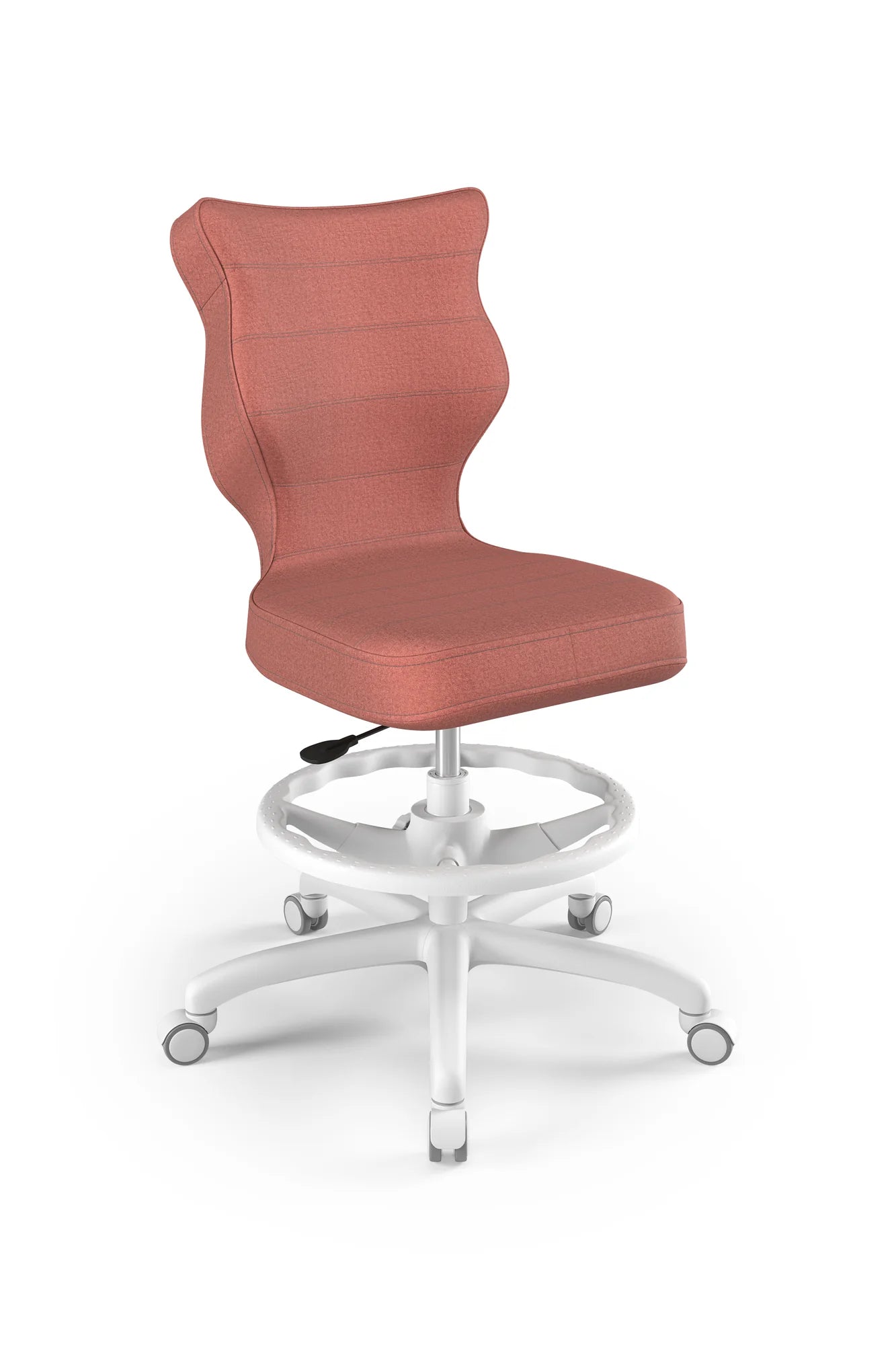 Krzesło młodzieżowe Petit z podnóżkiem – Biały / Monolith 08
