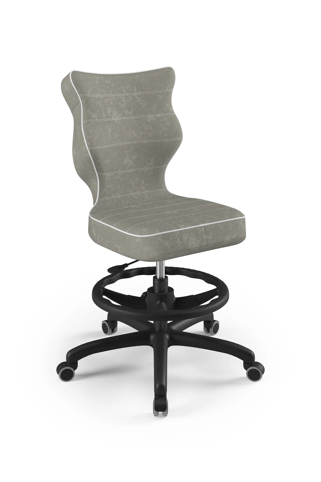 Krzesło młodzieżowe Petit z podnóżkiem – Czarny / Visto 03