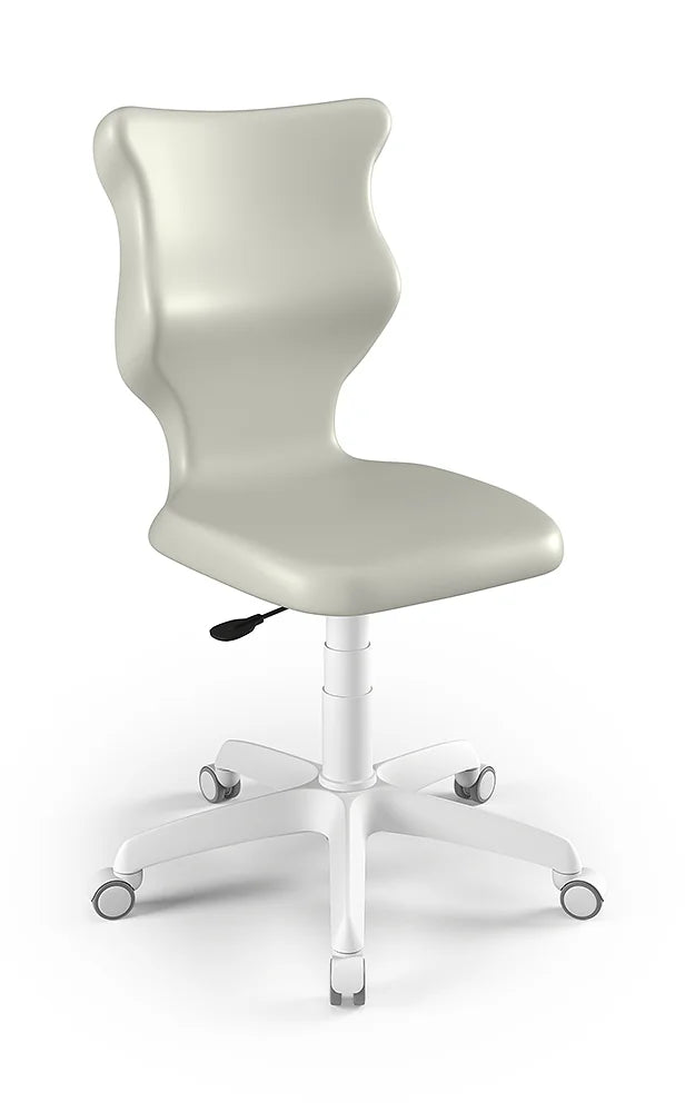 Krzesło szkolne Twist bez podłokietników, rozmiar 4 (wzrost 133–159 cm) – Biały / Jasny szary