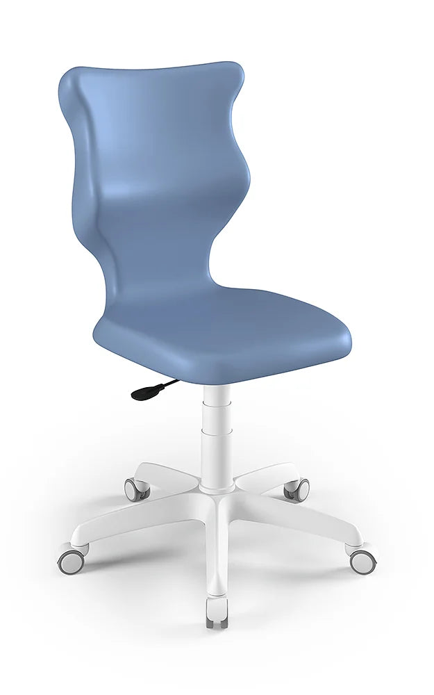 Krzesło szkolne Twist bez podłokietników, rozmiar 4 (wzrost 133–159 cm) – Biały / Pastelowy niebieski