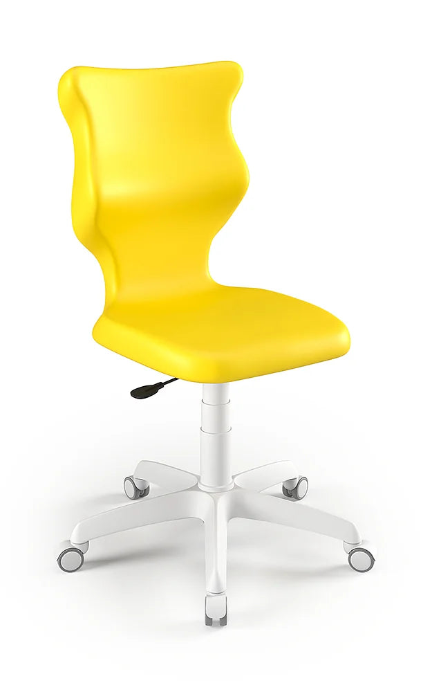 Krzesło szkolne Twist bez podłokietników, rozmiar 4 (wzrost 133–159 cm) – Biały / Żółty