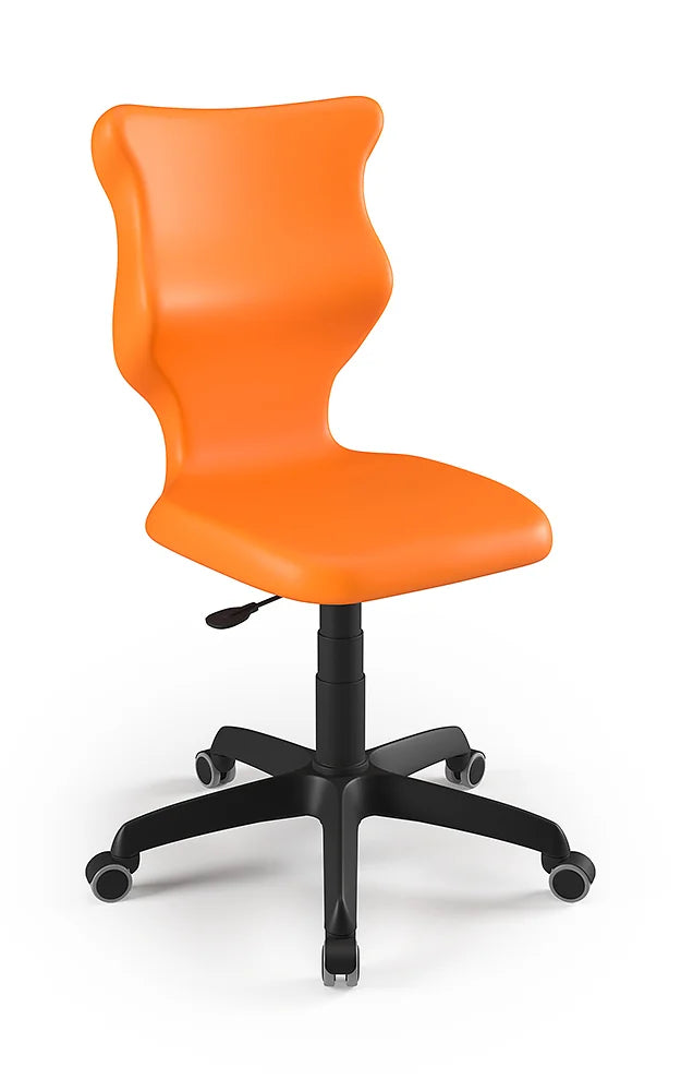Krzesło szkolne Twist bez podłokietników, rozmiar 4 (wzrost 133–159 cm) – Czarny / Pomarańczowy