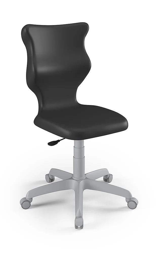 Krzesło szkolne Twist bez podłokietników, rozmiar 4 (wzrost 133–159 cm) – Szary / Czarny