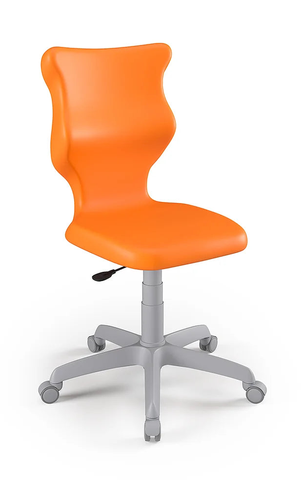 Krzesło szkolne Twist bez podłokietników, rozmiar 4 (wzrost 133–159 cm) – Szary / Pomarańczowy