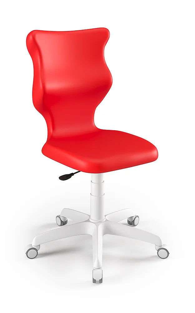 Krzesło szkolne Twist bez podłokietników, rozmiar 5 (wzrost 146–176 cm) – Biały / Czerwony