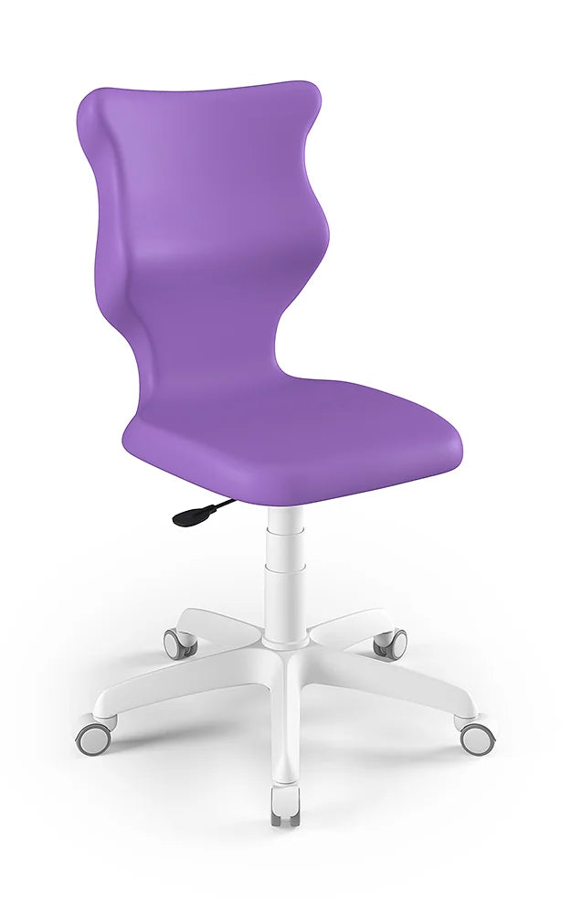 Krzesło szkolne Twist bez podłokietników, rozmiar 5 (wzrost 146–176 cm) – Biały / Fioletowy