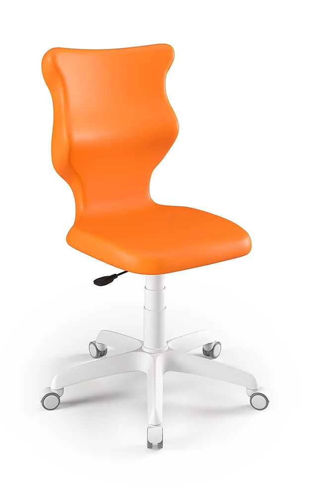 Krzesło szkolne Twist bez podłokietników, rozmiar 6 (wzrost 159–188 cm) – Biały / Pomarańczowy
