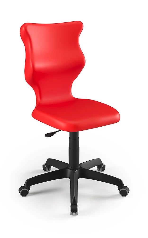Krzesło szkolne Twist bez podłokietników, rozmiar 6 (wzrost 159–188 cm) – Czarny / Czerwony