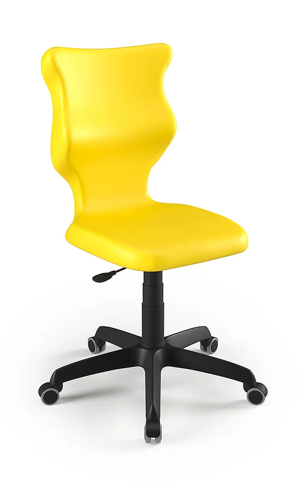 Krzesło szkolne Twist bez podłokietników, rozmiar 6 (wzrost 159–188 cm) – Czarny / Żółty