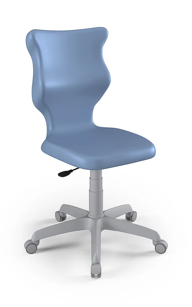 Krzesło szkolne Twist bez podłokietników, rozmiar 6 (wzrost 159–188 cm) – Szary / Pastelowy niebieski
