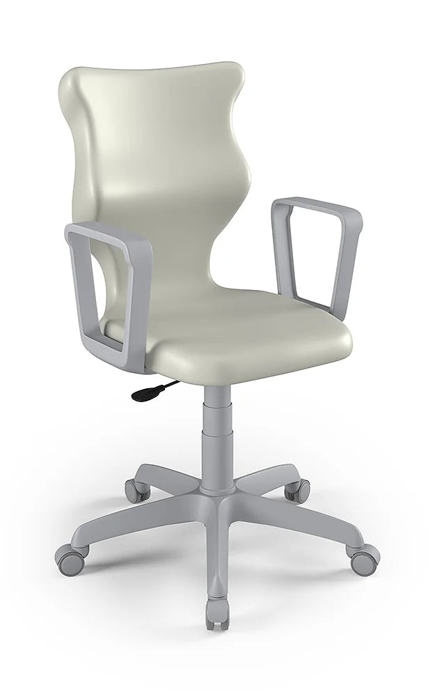 Krzesło szkolne Twist z podłokietnikami, rozmiar 6 (wzrost 159–188 cm) – Szary / Jasny szary