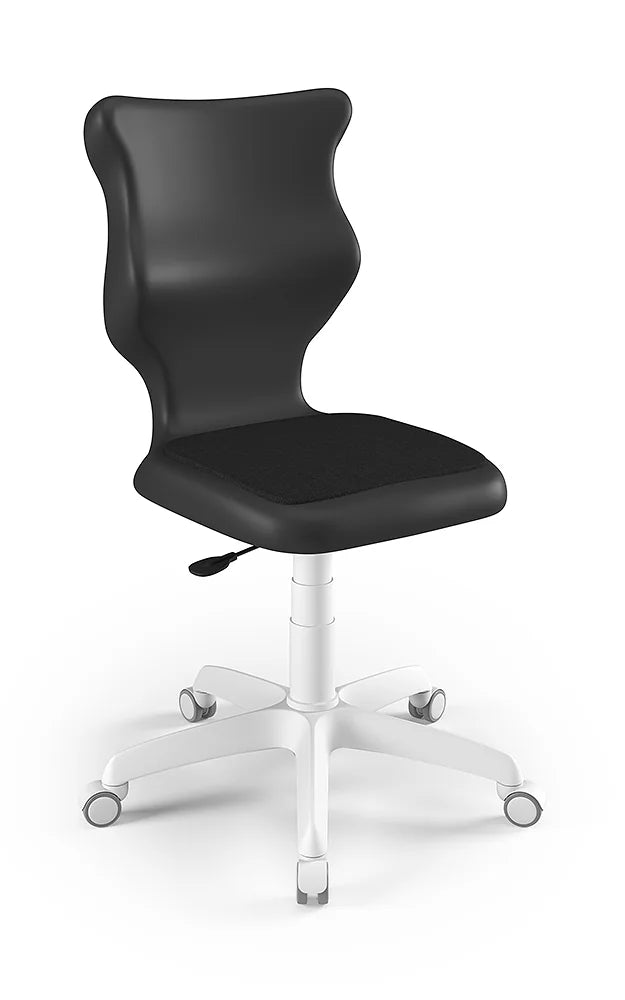 Krzesło szkolne Twist Soft bez podłokietników, rozmiar 4 (wzrost 133–159 cm) – Biały / Czarny
