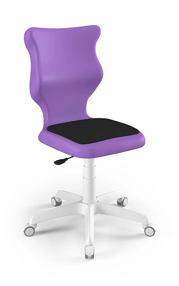 Krzesło szkolne Twist Soft bez podłokietników, rozmiar 4 (wzrost 133–159 cm) – Biały / Fioletowy