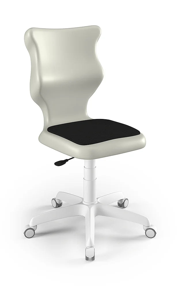 Krzesło szkolne Twist Soft bez podłokietników, rozmiar 4 (wzrost 133–159 cm) – Biały / Jasny szary