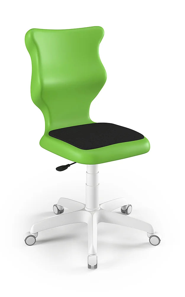 Krzesło szkolne Twist Soft bez podłokietników, rozmiar 4 (wzrost 133–159 cm) – Biały / Zielony