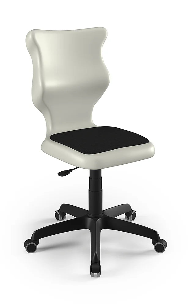 Krzesło szkolne Twist Soft bez podłokietników, rozmiar 4 (wzrost 133–159 cm) – Czarny / Jasny szary