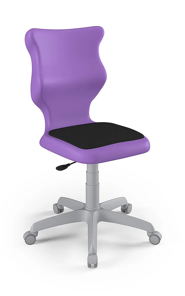 Krzesło szkolne Twist Soft bez podłokietników, rozmiar 4 (wzrost 133–159 cm) – Szary / Fioletowy