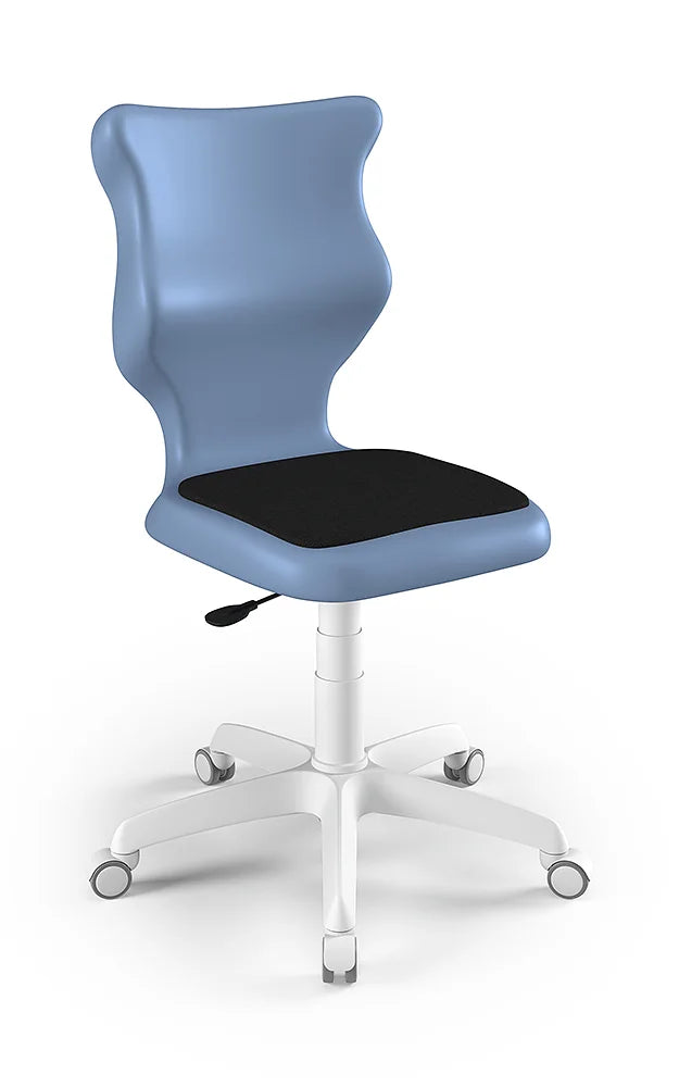 Krzesło szkolne Twist Soft bez podłokietników, rozmiar 5 (wzrost 146–176 cm) – Biały / Pastelowy niebieski