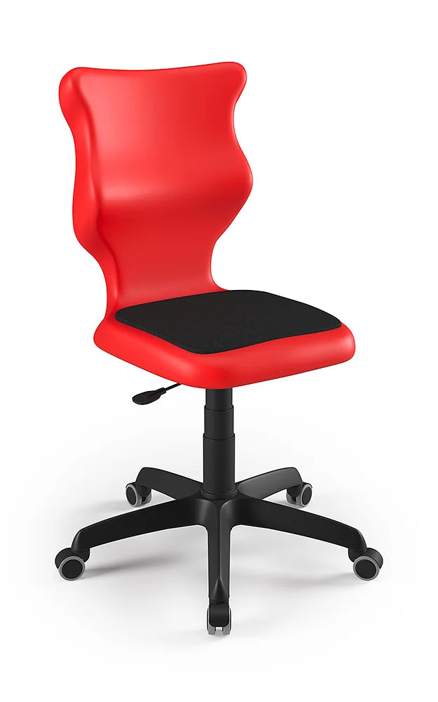 Krzesło szkolne Twist Soft bez podłokietników, rozmiar 5 (wzrost 146–176 cm) – Czarny / Czerwony