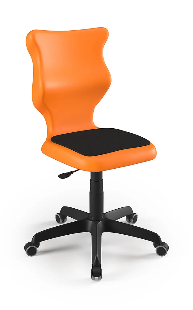 Krzesło szkolne Twist Soft bez podłokietników, rozmiar 5 (wzrost 146–176 cm) – Czarny / Pomarańczowy
