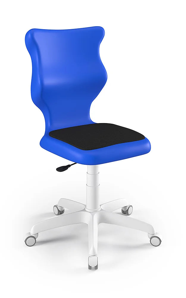 Krzesło szkolne Twist Soft bez podłokietników, rozmiar 6 (wzrost 159–188 cm) – Biały / Niebieski